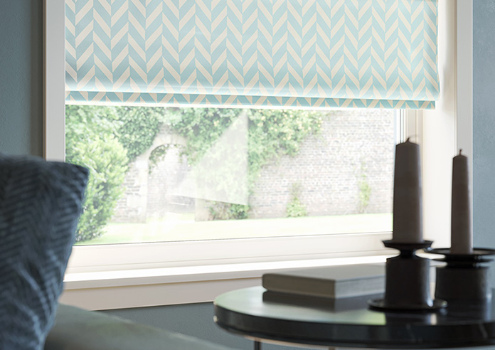 Chevron Stripe, Duckegg - Twist&Fit Roman Blind - Image 5